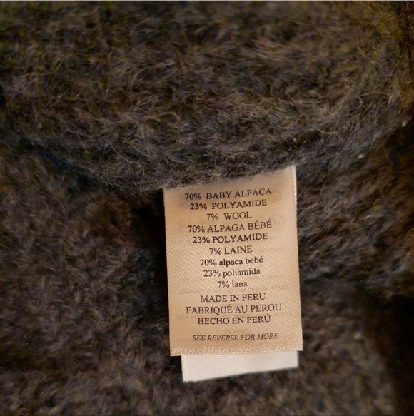 Faherty Frost Cable Stitch Turtleneck Sweater XS Charcoal Gray - Picture 12 of 15